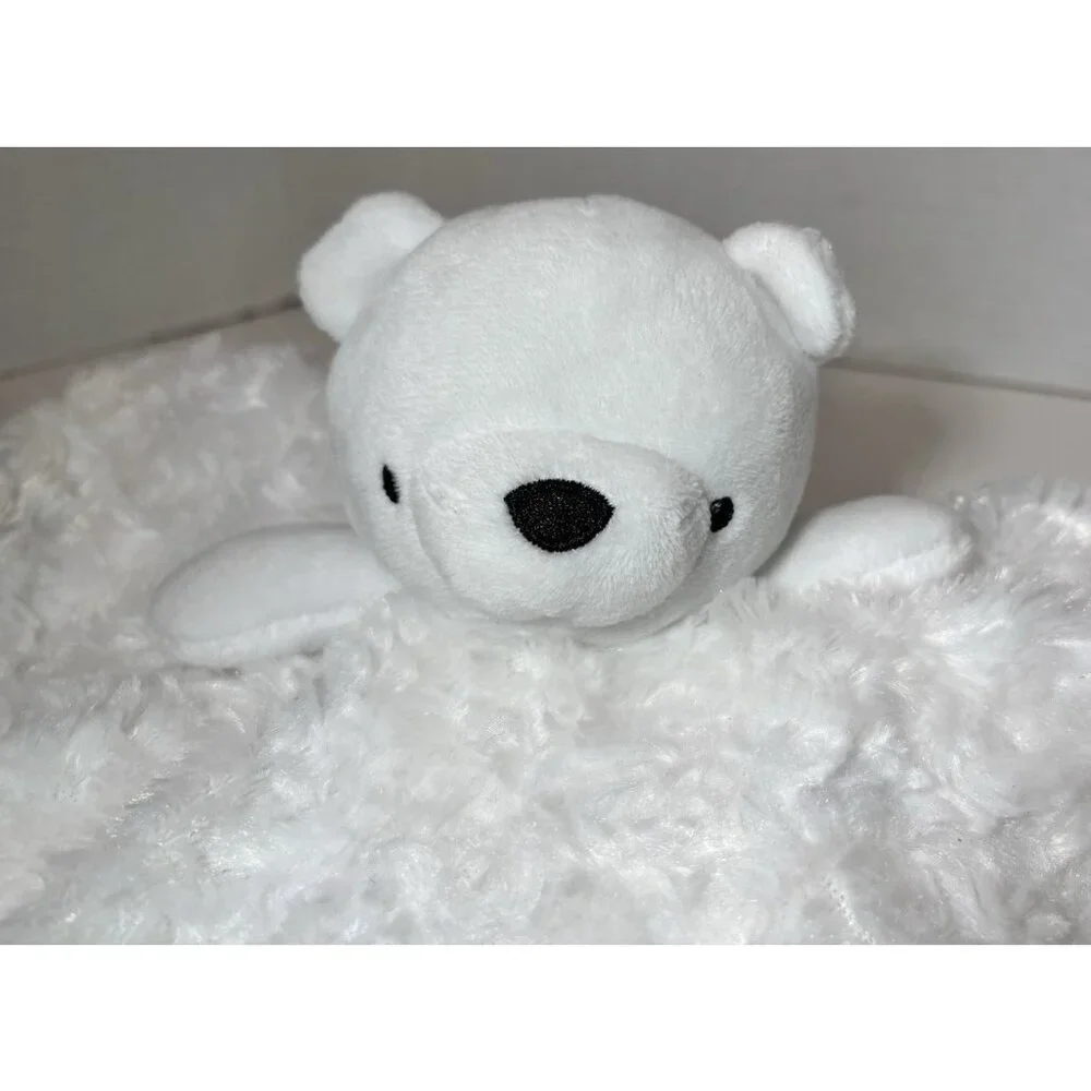 Baby by Bon Bebe Lovey Bear White Curly Security Blanket Toy Soother - Picture 2 of 5
